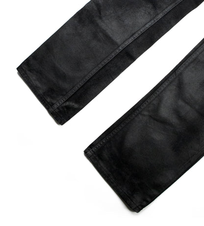 Helmut Lang 1999 Coated Black Denim Jeans in Bootcut