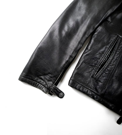 Calvin Klein Collection 2000s Lambskin Leather Jacket w/ Extended Collar