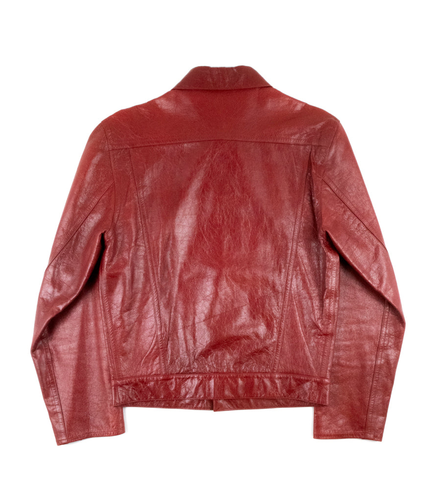 Worth.While.Works Red Goatskin Leather Type III Jacket