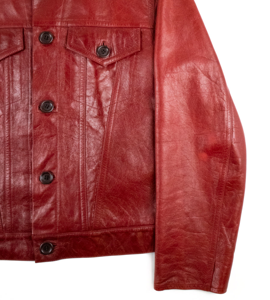 Worth.While.Works Red Goatskin Leather Type III Jacket