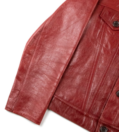 Worth.While.Works Red Goatskin Leather Type III Jacket