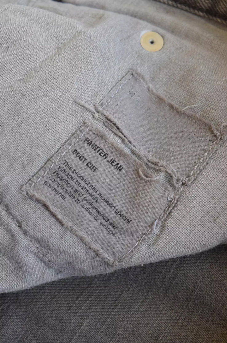 Helmut Lang 1999 Grey Painter Denim In Boot Cut – Chaperone