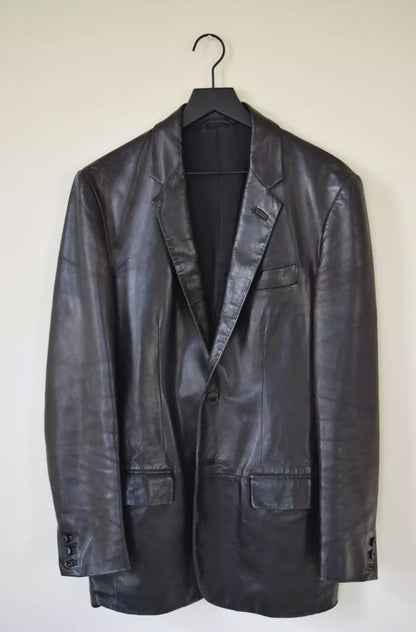 Helmut Lang 2000's Leather Blazer