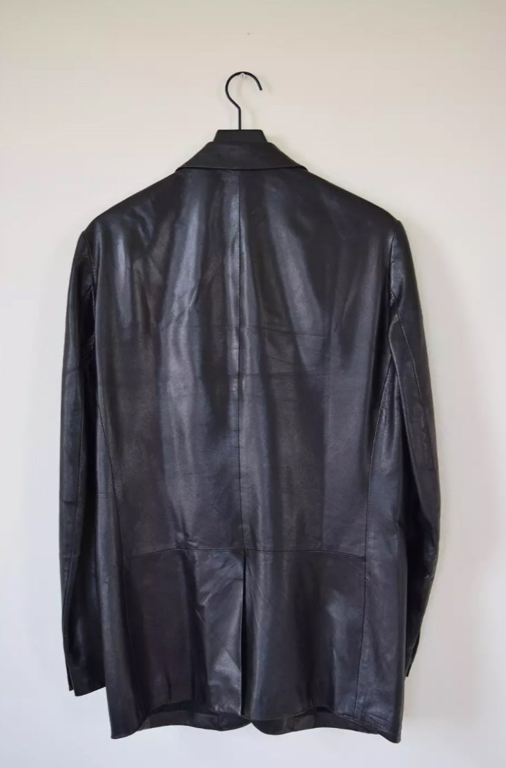 Helmut Lang 2000's Leather Blazer