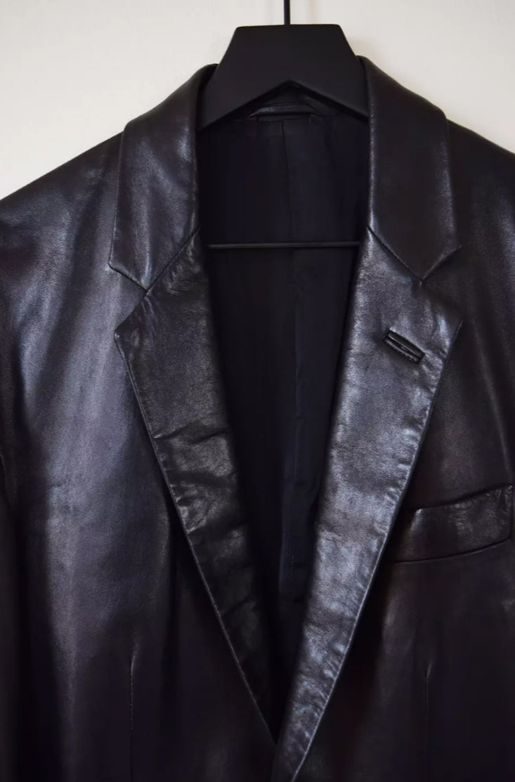 Helmut Lang 2000's Leather Blazer