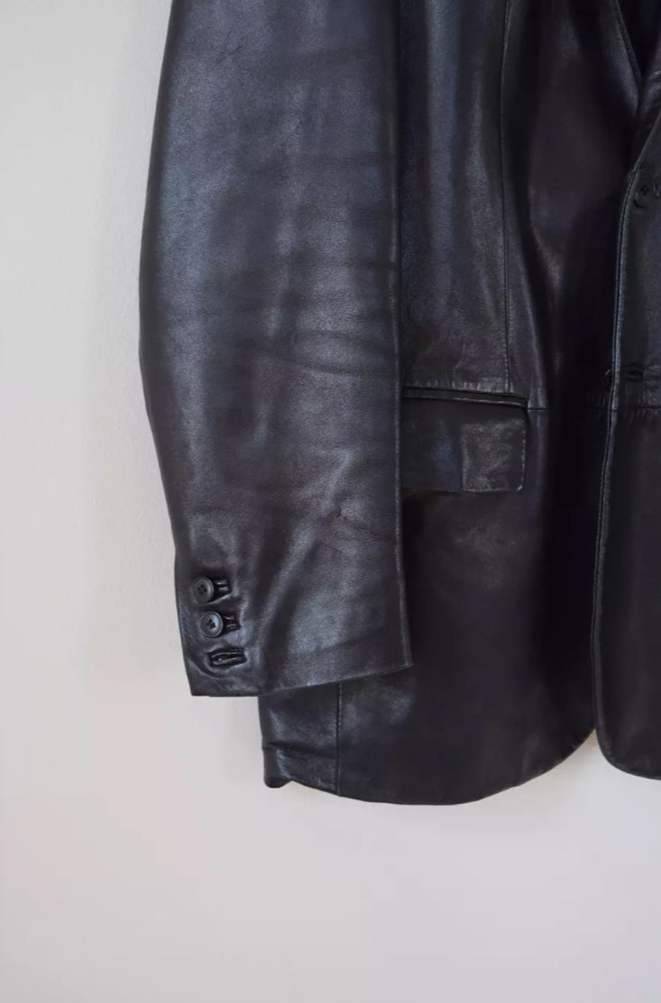 Helmut Lang 2000's Leather Blazer