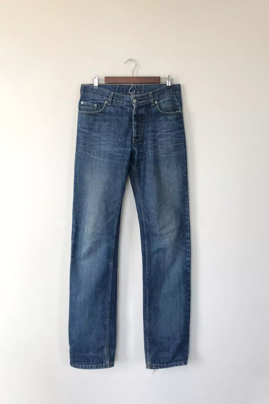 Helmut Lang 2003 Turn-Up Cut Denim Jeans