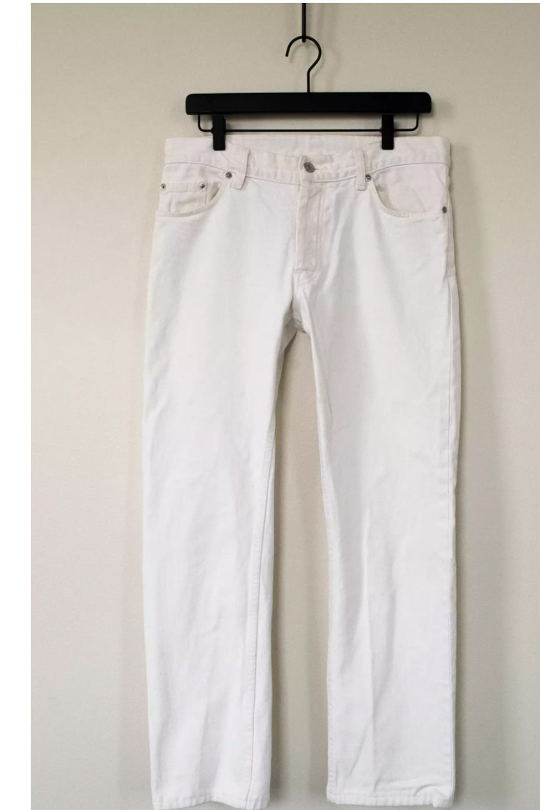 Helmut Lang 1999 White Denim Pants