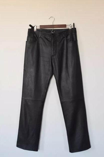 Helmut Lang 2003 Leather Pants w/ Military Straps