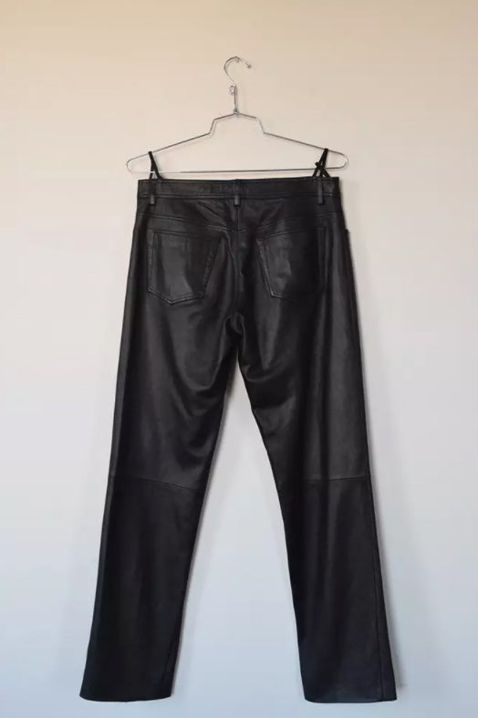 Helmut Lang 2003 Leather Pants w/ Military Straps