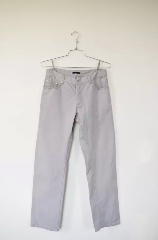 Helmut Lang SS 2003 Grey Pants w Military Straps