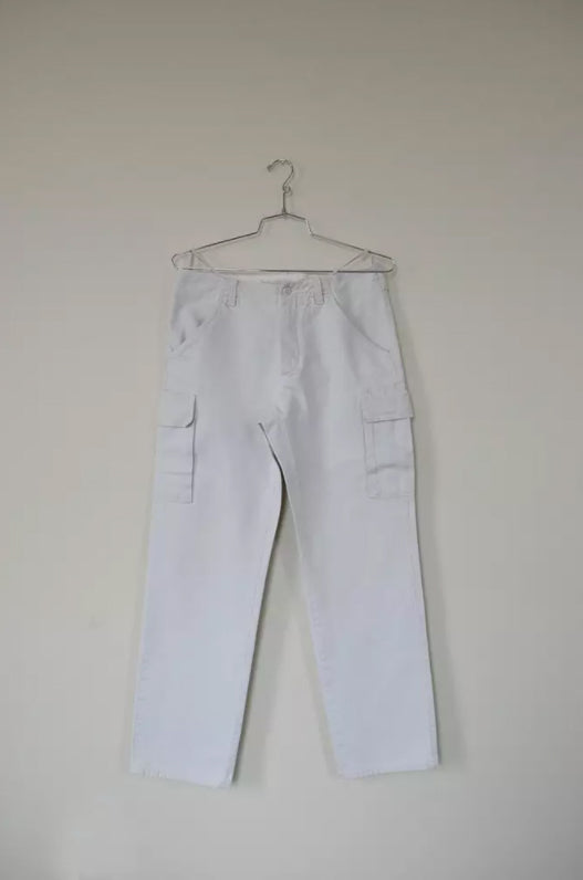 Helmut Lang 1999 White Cargo Pants