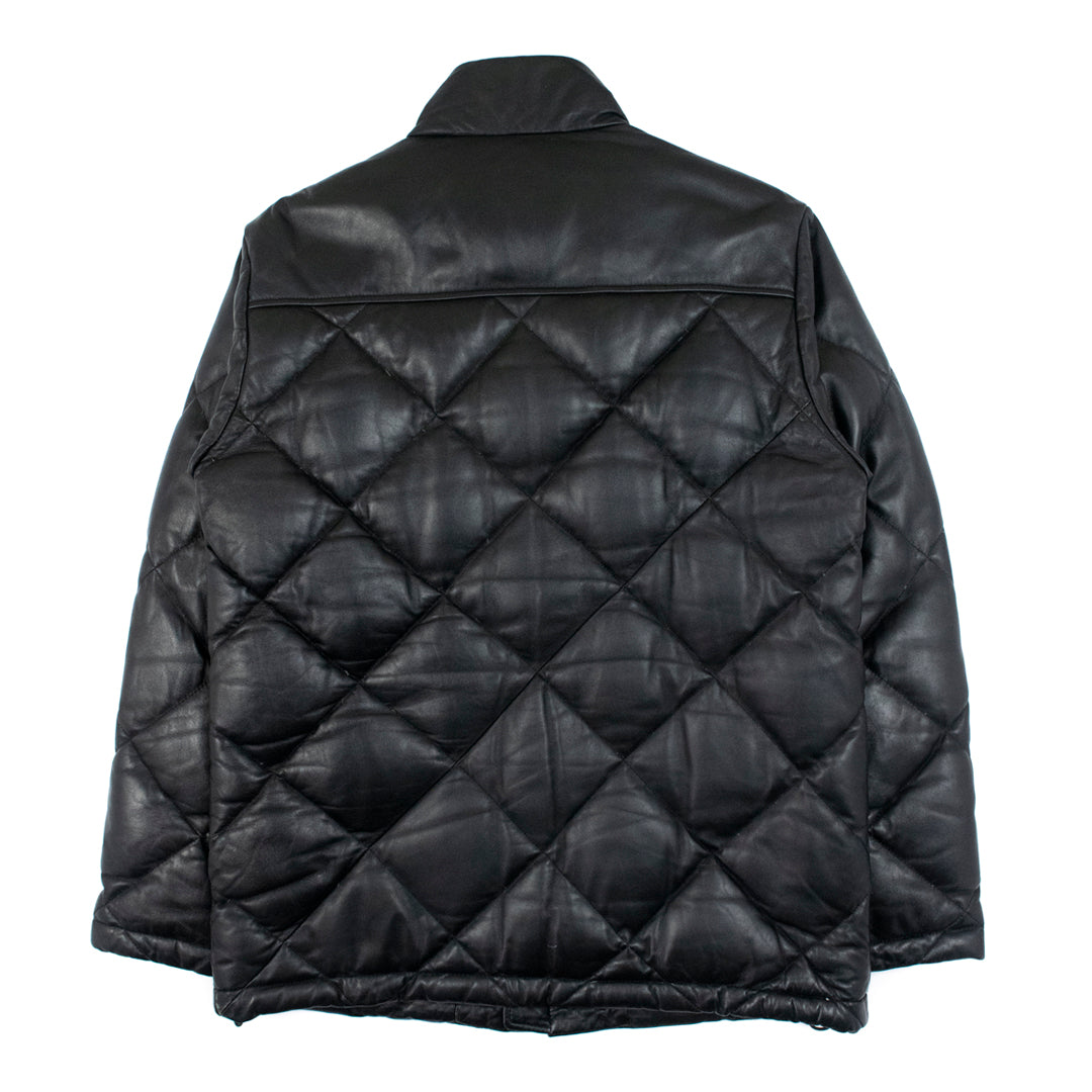 Yohji Yamamoto x D'Urban A.A.R. Quilted Sheepskin Down Jacket in Black Leather