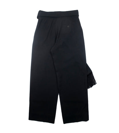 Yves Saint Laurent Rive Gauche Wool Pants with Tassel Wrap