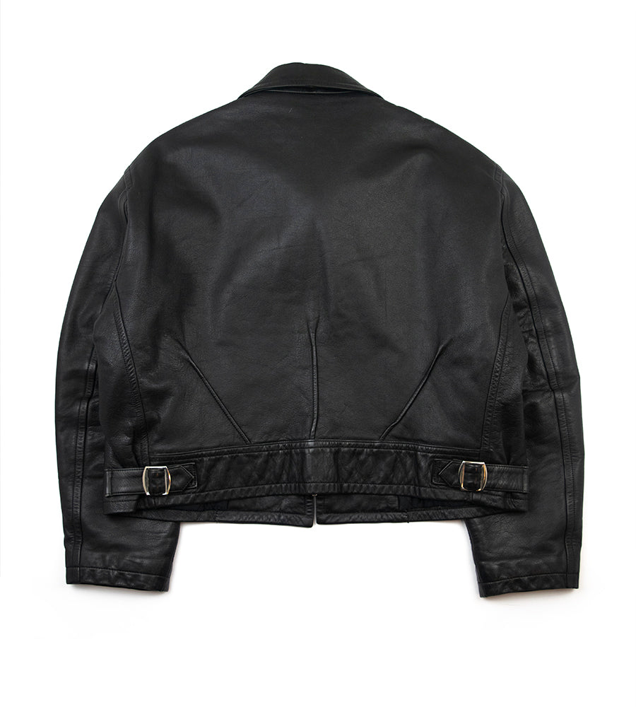 Yohji Yamamoto Y's Cropped "Triple Darted' Jacket in Leather