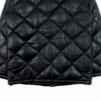 Yohji Yamamoto x D'Urban A.A.R. Quilted Sheepskin Down Jacket in Black Leather