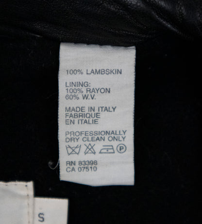 Calvin Klein Collection 2000s Lambskin Leather Jacket w/ Extended Collar