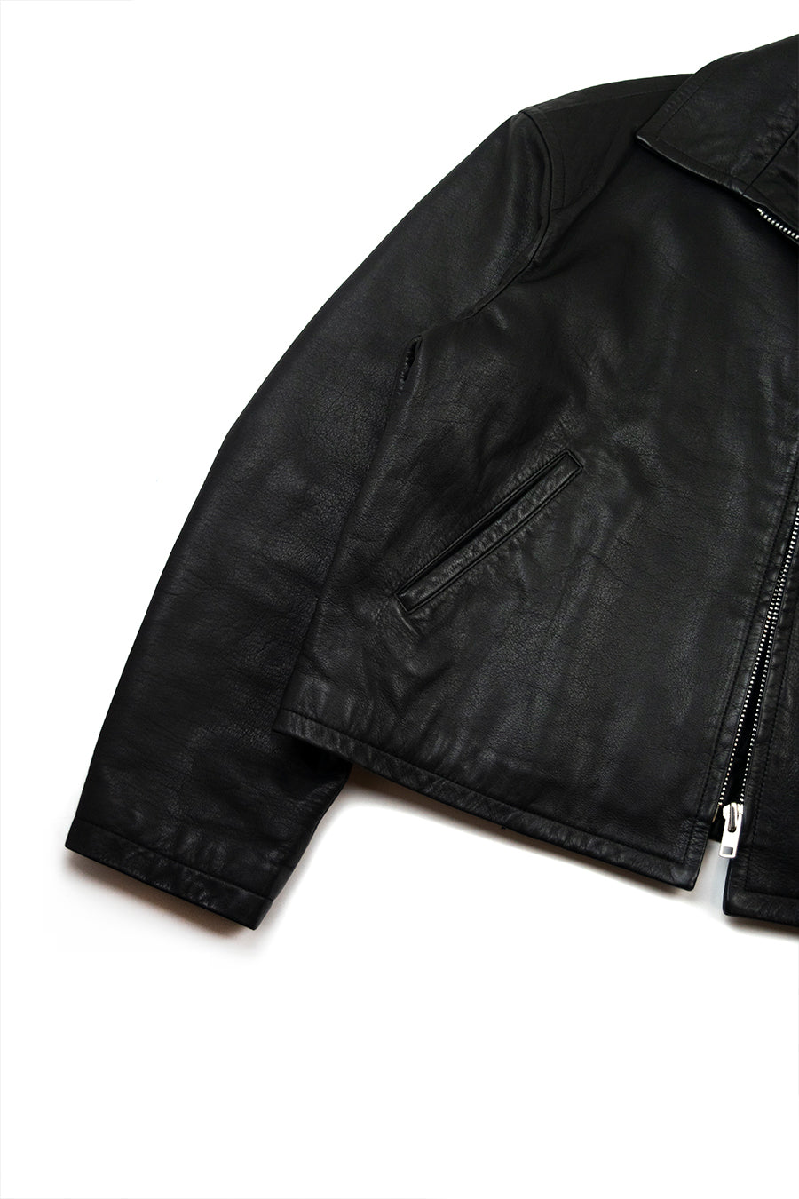 Yohji Yamamoto Y's Cropped "Triple Darted' Jacket in Leather