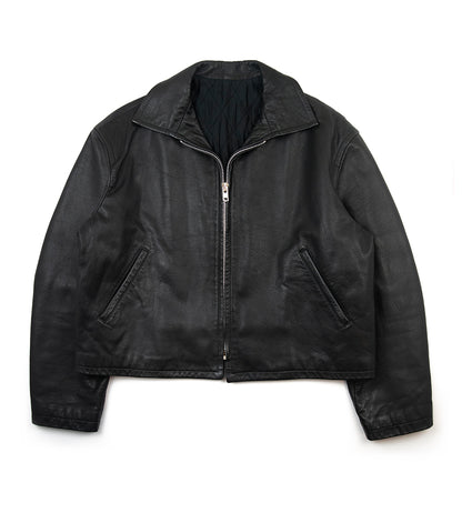 Yohji Yamamoto Y's Cropped "Triple Darted' Jacket in Leather