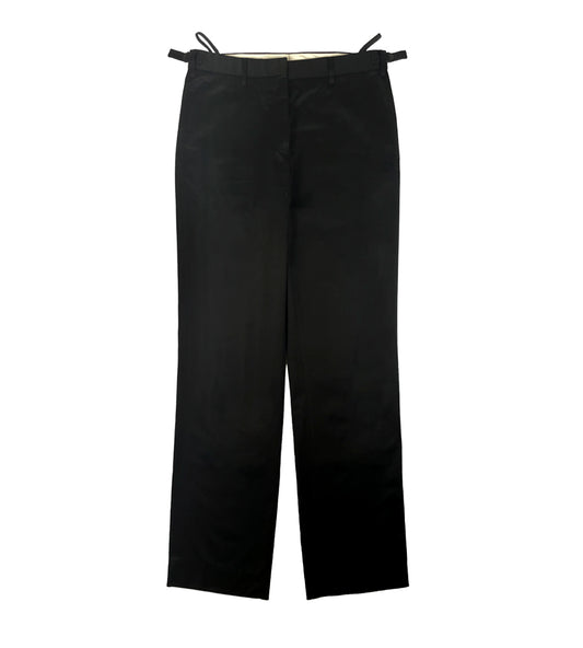 Helmut Lang 2000's Cotton Sateen Trousers w/ Military Straps