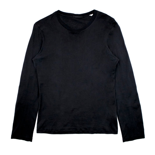 Helmut Lang S/S 2004 Egyptian Cotton Elbow Cutout Long Sleeve T-Shirt