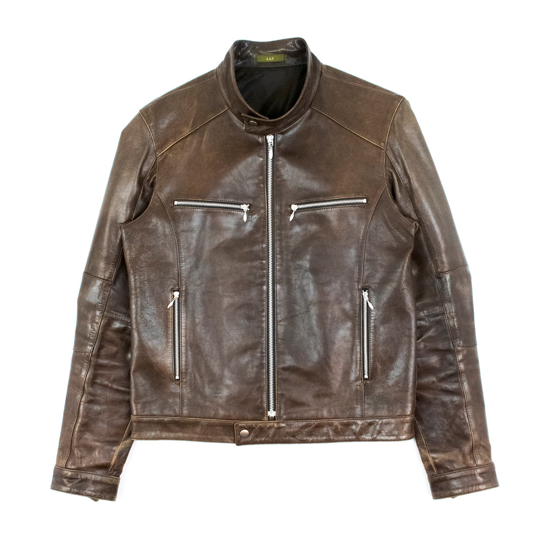 Yohji Yamamoto x D'Urban A.A.R. Cafe Rider in Brown Leather