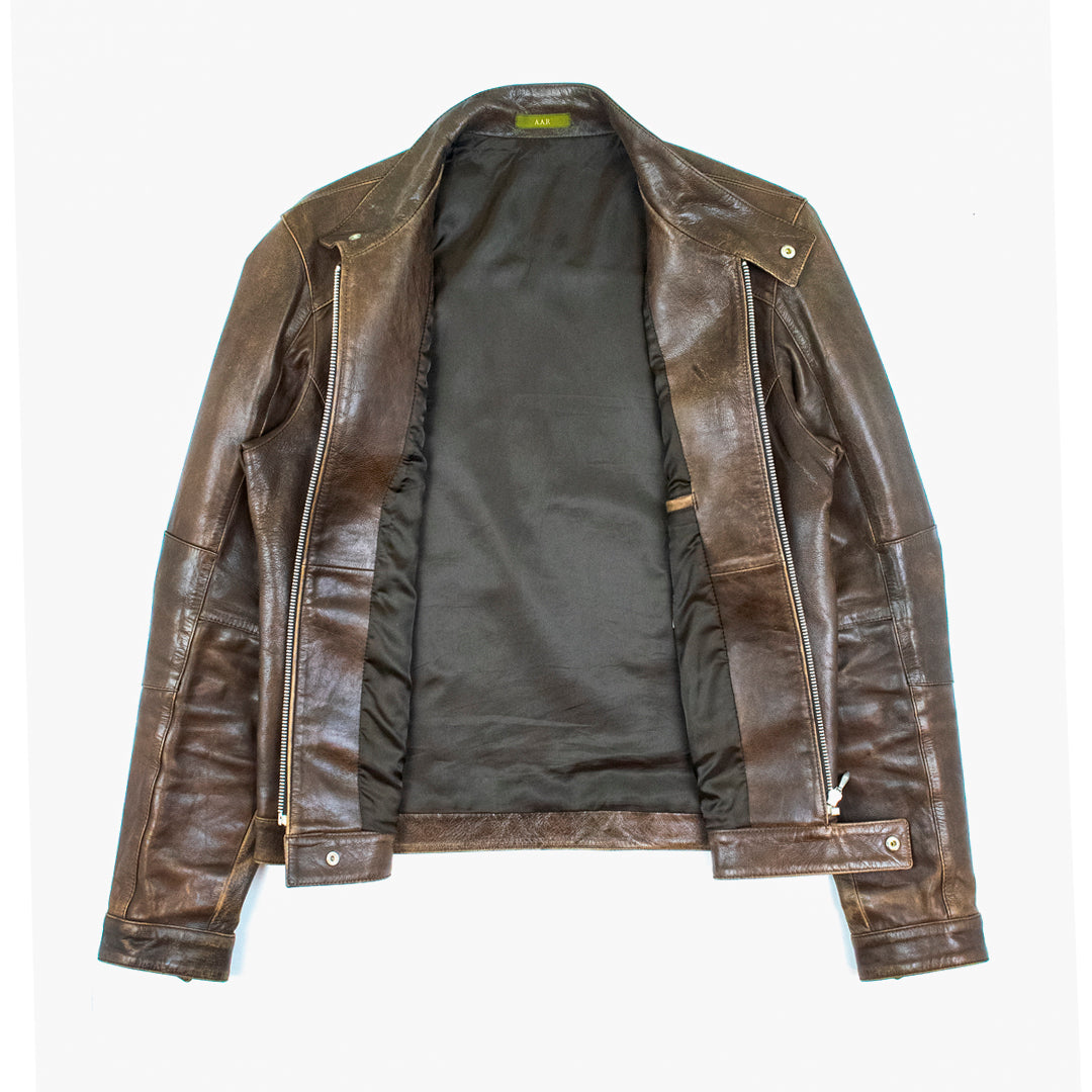 Yohji Yamamoto x D'Urban A.A.R. Cafe Rider in Brown Leather