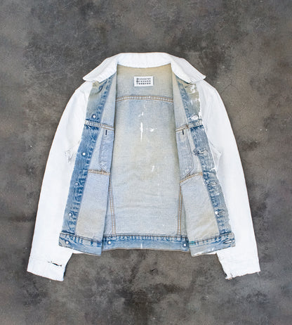 Martin Margiela (0) (10) Artisanal Type III Jacket Coated in White Texicreen