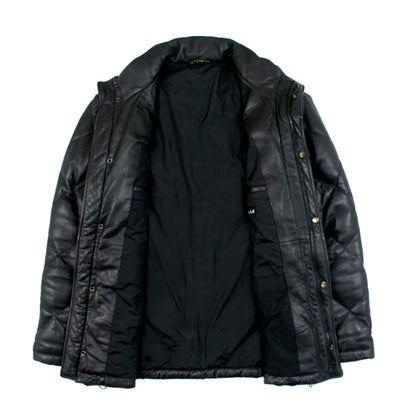 Yohji Yamamoto x D'Urban A.A.R. Quilted Sheepskin Down Jacket in Black Leather