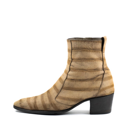 Yves Saint Laurent 'Rive Gauche' Tom Ford Era Embossed Leather Boots