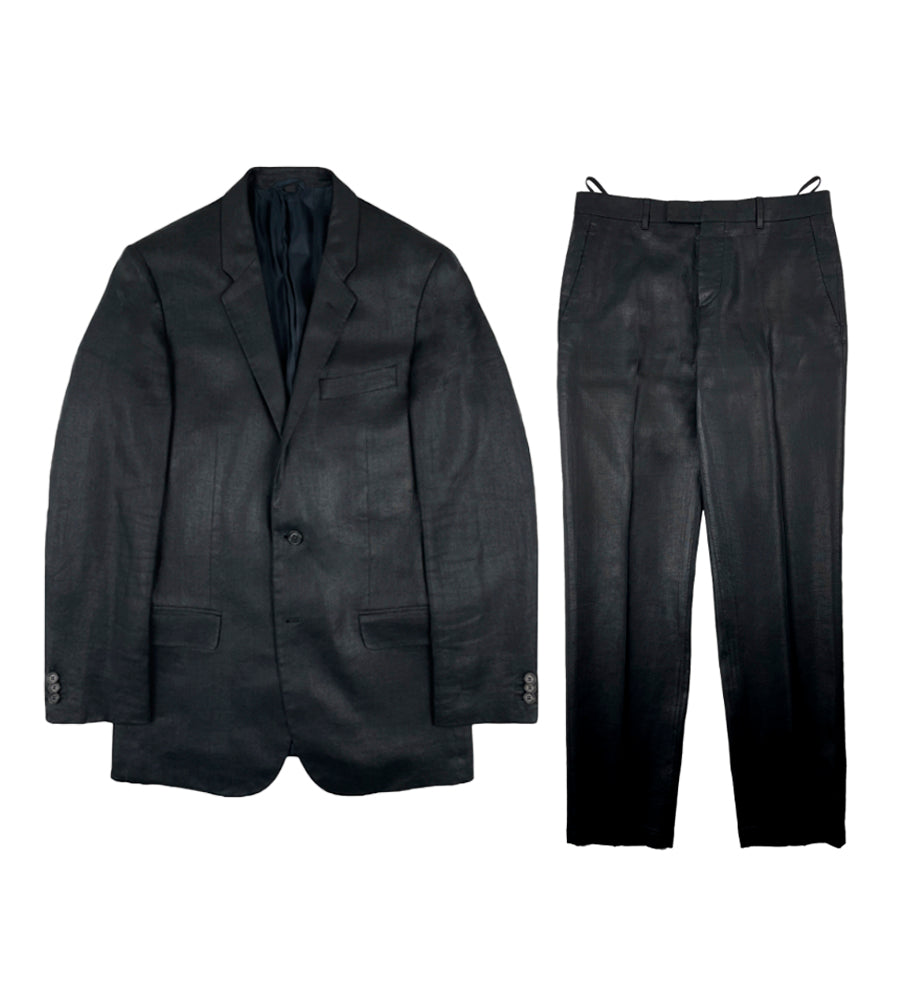 Helmut Lang S/S 2001 Coated Linen Suit