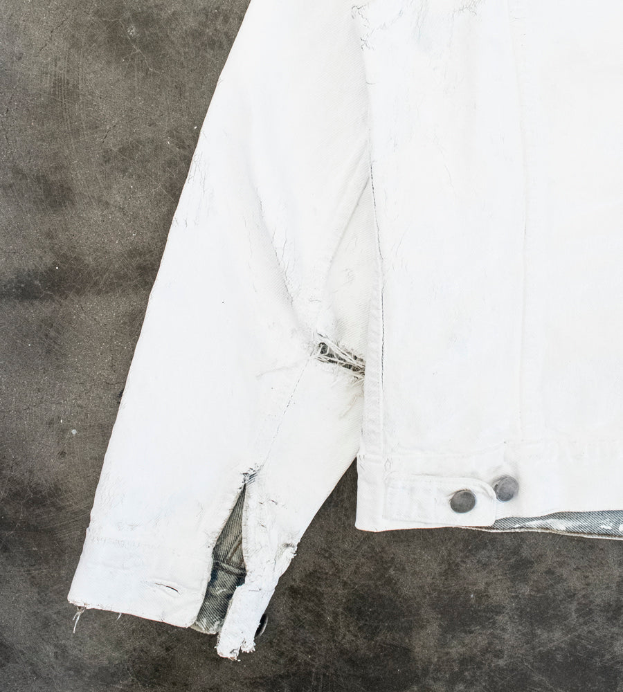 Martin Margiela (0) (10) Artisanal Type III Jacket Coated in White Texicreen